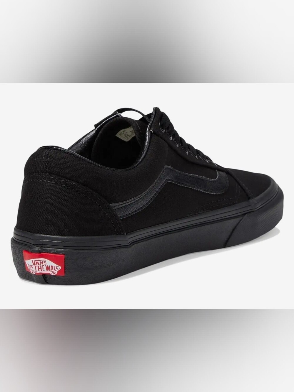 Vans Black Low-Top Canvas Skate Shoes - Picture 3 of 7